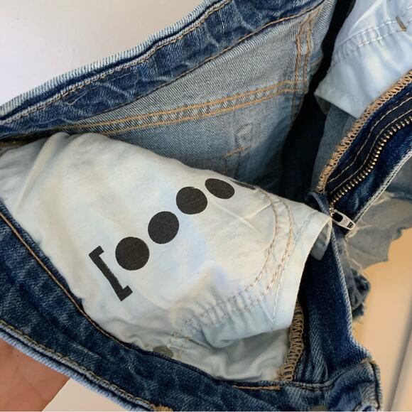 Blank NYC Wedge Shorts Distressed Denim Cutoff Shorts women’s Size 28 - Picture 10 of 11